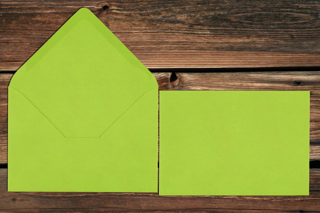 Briefhüllen 110x156 mm Nassklebend Lindgrün 120 g/qm